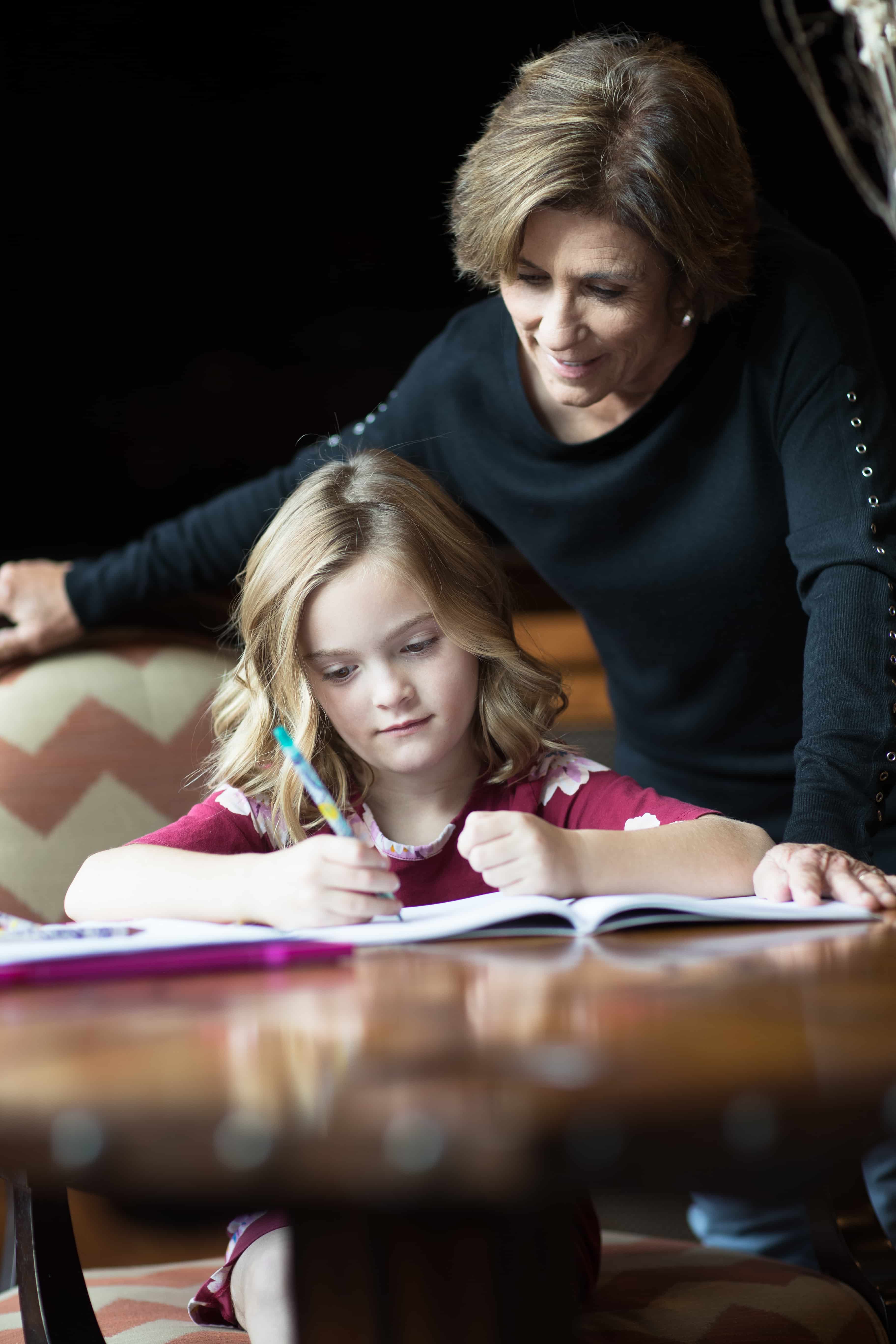 image of child writing